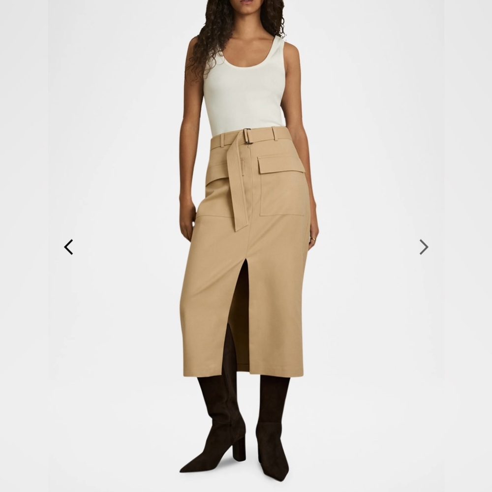 Reiss
Oakley Belted Gabardine Cargo Midi Skirt